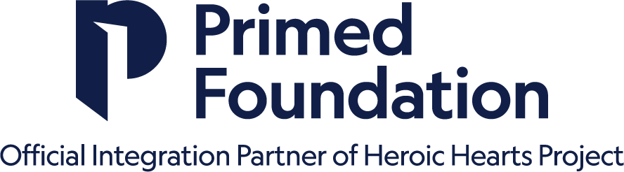 Logo for Primed Foundation, Official Integration Partner of Heroic Hearts Project